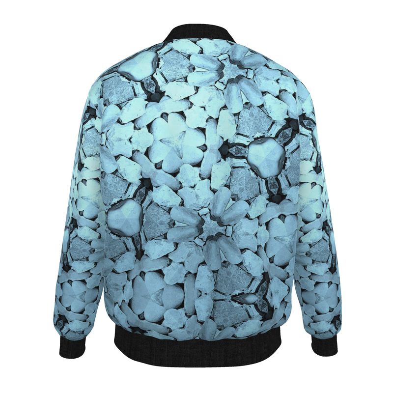 Mens Bomber Jacket, Blue Mandela