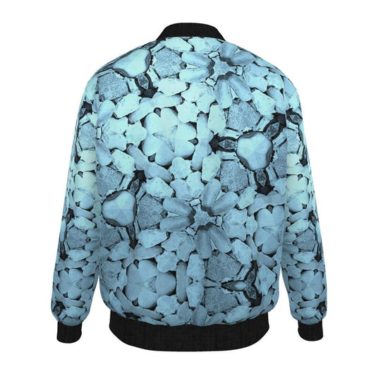 Mens Bomber Jacket, Blue Mandela
