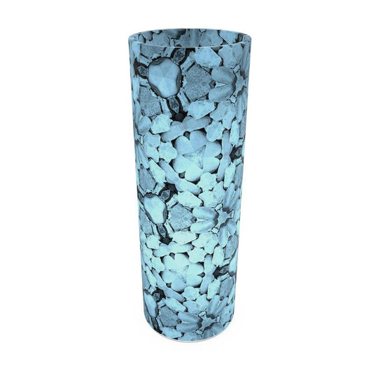 Glass Vase,  Blue Mandela