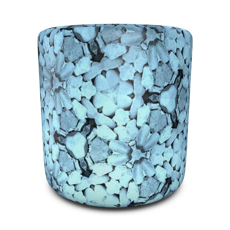 Pouffe Square or Round, Blue Mandela