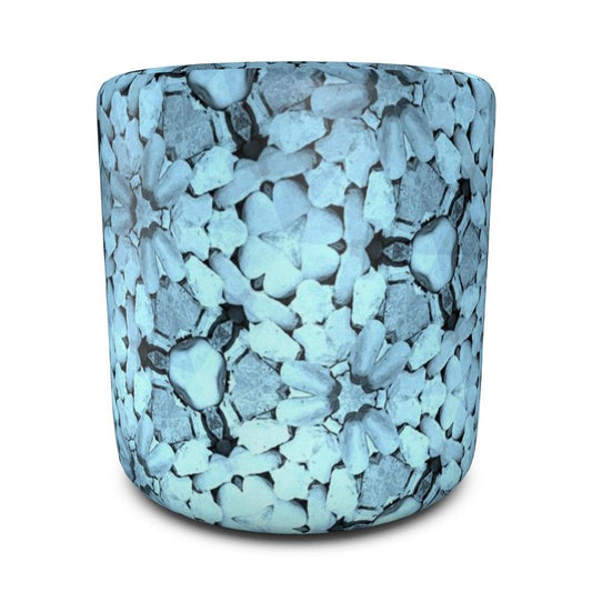 Pouffe Square or Round, Blue Mandela