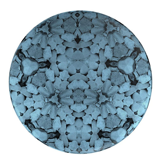 Pouffe Square or Round, Blue Mandela