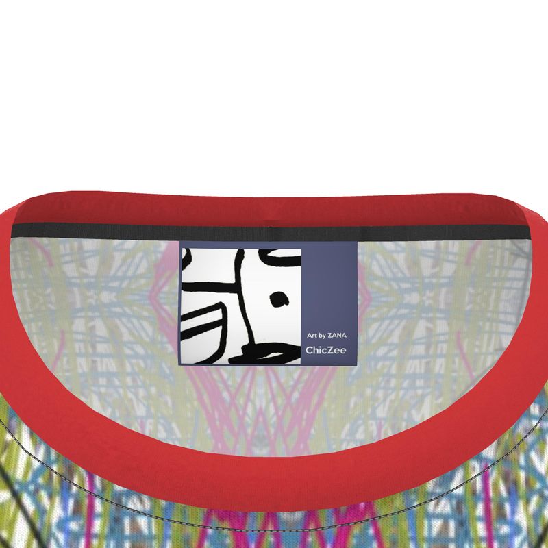 Cut And Sew All Over Print T Shirt