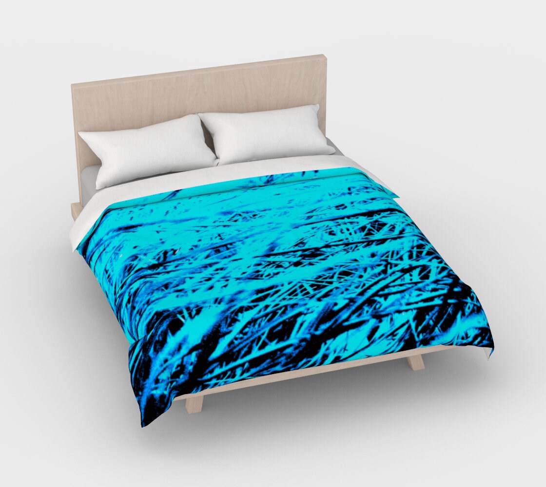 Chic Bedding Blue Grass Duvet Cover Art by Zana